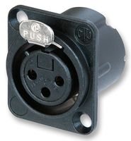 Neutrik NC3FD-LX-B RECEPTACLE DLX SERIES 3 PIN FEMALE - SOLDER - BLACK/GOLD (5 pieces)