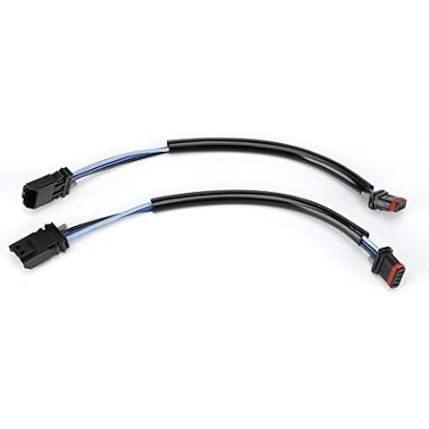 TIGERSGATE 12" Handlebar Front Plug & Play Turn Signals Extension Wire Harness Kit for 2016-2022 Harley Dyna, Forty Eight, Softail and Sportster Cover