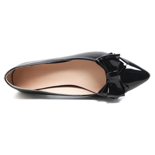 Image of TN TANGNEST Flats Shoes Women Comfort Casual Loafers | Classic Pointed Toe Bowknot Flats Cute Slip On Flats, Wear to Work Travel Walk
