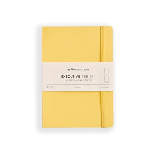 Cahier A5 myPAPERCLIP Executive jaune pour vos réunions et croquis