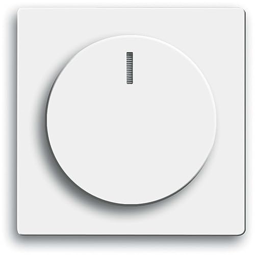 Busch-Jaeger 6540-84-102 Zentralscheibe mit Drehknopf, Bef.-Mutter und Glimmlampe (Thermoplast) Studioweiß carat® 2CKA006599A2953 future linear