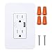 USB Outlets Receptacles KS 604S WIFI Smart Wall Socket Voice Control Electrical Outlet with USB Ports for Home