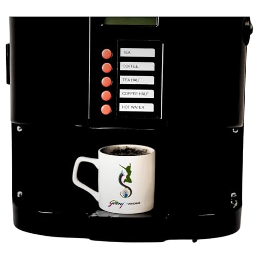 Image of Ecostar Coffee Vending Machine - 2 Canister Automatic Hot Beverage Dispenser | 30-80 Cups Daily Serving Capacity | Tabletop for Office, Shop, Commercial & Home Use (Black)