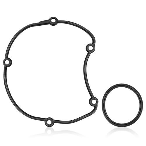 Image of MOTOALL Upper Timing Chain Cover Gasket Fit for Audi A3 A4 for VW Passat Jetta Tiguan, Black, Replaces# 06J115441A