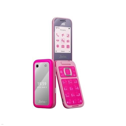 Image of HMD Barbie Flip Phone | Enjoy a Chic, Customizable Design with Stickers and Covers in Box | Perfect for Quality time, Free from Digital Distractions | Capture Memories with The Rear Camera