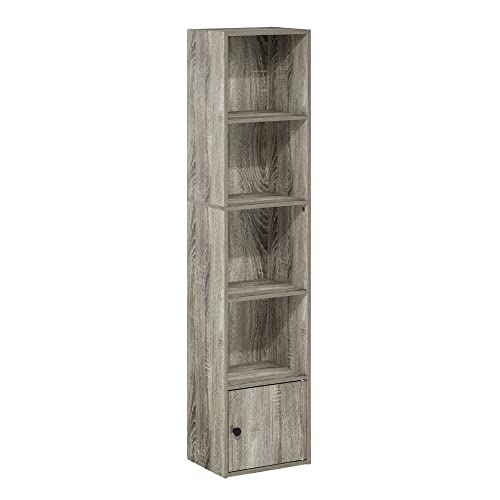 Bibliothèque à 5 niveaux avec porte pour ranger les petits espaces encombrés