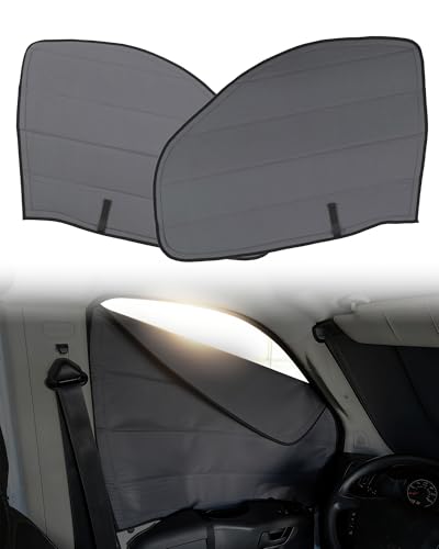 MELIPRON Magnetic Van Window Covers Fit for RAM Promaster 1500 2500 3500 2014-2026 Blackout Privacy & Thermal Insulation Side Shades for Van Life & Camping Custom Fit Easy Install Gray (Pair)