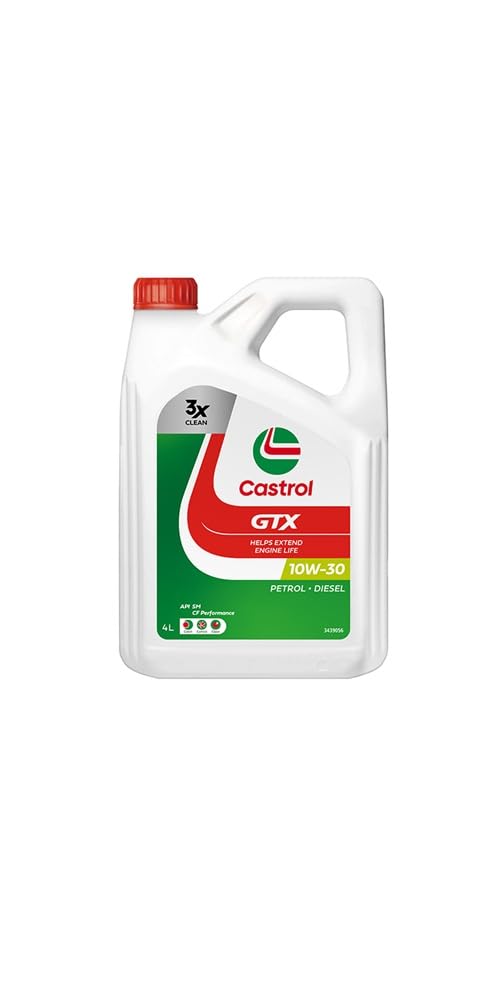 カストロール GTX エンジンオイル　樹脂ボトル 4個　10w-30 鉱物油 Castrol（カストロール） エンジンオイル GTX 4L 鉱物油 10W-30