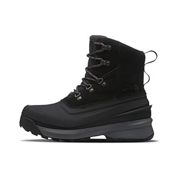 THE NORTH FACE Bota de neve masculina Chilkat V isolada, Tnf preto/cinza asfalto, 45