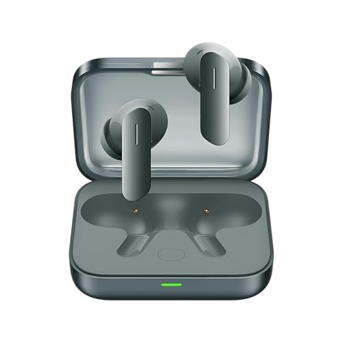Image of Real Me Air 7 True Wireless,12.4mm Dynamic Bass Drivers,52Hrs Playtime,52dB Hybrid ANC,6 Mic ENC,360 Spatial Audio,Hi-Res LHDC,IP55 Dust & Water Resistant,BT v5.4 TWS for Apple & Android (Moss Green)