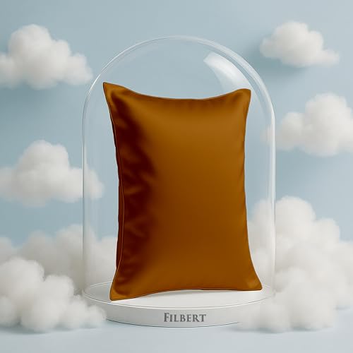 Image of Filbert Premium Satin Pillow Covers | Silky Satin Nights Where Comfort Meets Glamour | Best Gifting Collection - 18 inchx28 inch Inch - Copper