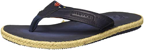 United Colors of Benetton Mens Navy Flip-Flops and House Slippers - 9 UK/India (43 EU) (17P8CFFPM674I) (B01N4TU36B) Amazon Price History, Amazon Price Tracker