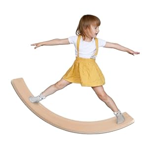Wobble Board Balance Board for Kids Toddlers Adults Wooden Wobble Balance Board