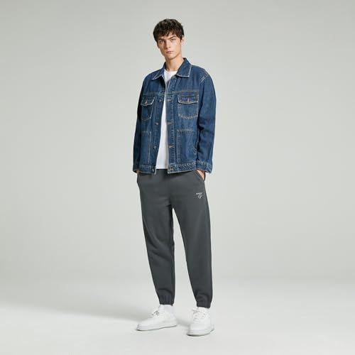 Image of Denim Jacket Men Vintage Autumn and Winter Tops Mens Denim Trucker Jacket