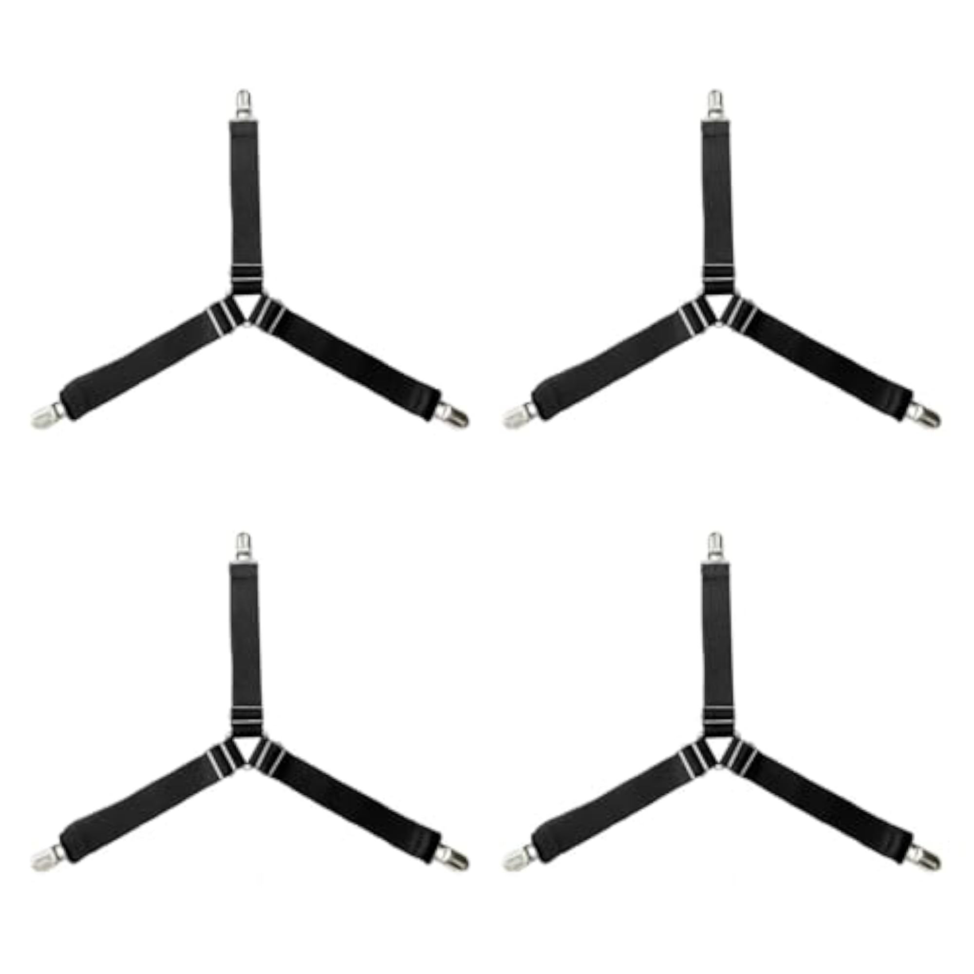 4Pcs Sheet Holder Straps, Fitted Sheet Clips for Bedroom Gift, Black