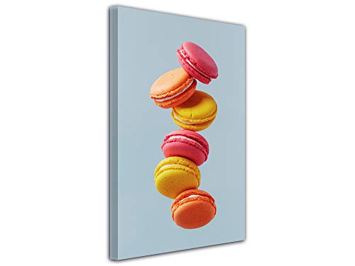 DECLINA, Tableau Decoration Murale Salon Moderne, Cadres decoratif Mural, Tableau Deco Moderne Macarons 30x50 cm Multicouleur