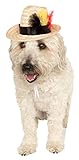 Rubie's Fedora with Feather Pet Costume Accessory, Small/Medium