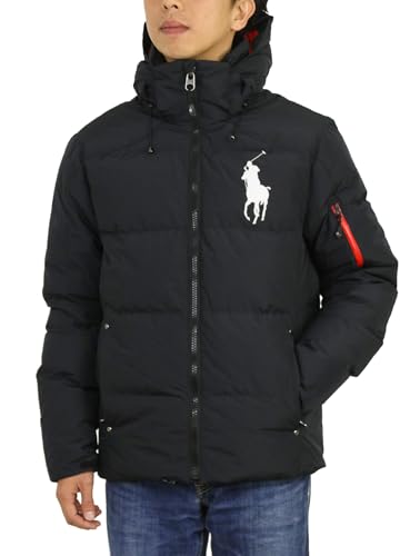 [POLO RALPH LAUREN] �|�� �����t���[���� �����Y �傫���T�C�Y BIG & TALL�T�C�Y �r�b�O�|�j�[ �h�J ���b�v�X�g�b�v �_�E���W���P�b�g �p�[�J�[ BT0101746 3XB�T�C�Y BLACK [���s�A���i]