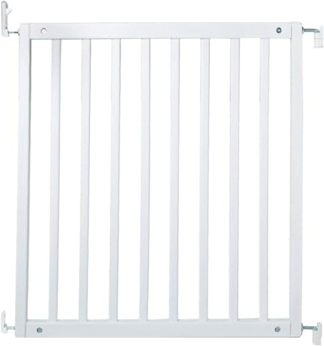 Safetots Simply Secure Barrera de Madera, 72 cm - 79 cm, Blanco, Barrera para escaleras de Madera, Barrera para bebés atornillado, Barrera de Seguridad Elegante y práctica
