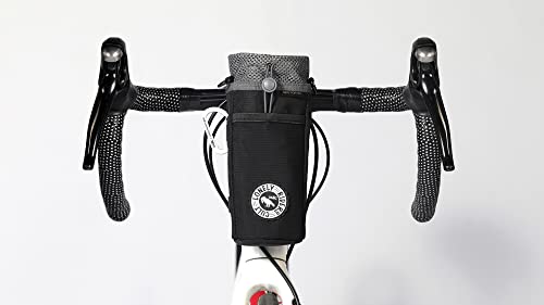 ULAC NEO PORTER C-HOLD DX (1.1L) Bike Water Bottle Holder Bag for Handlebar, Thermal Insulated Container for Drink, Beverage, Food and Snacks (Black-Grey)