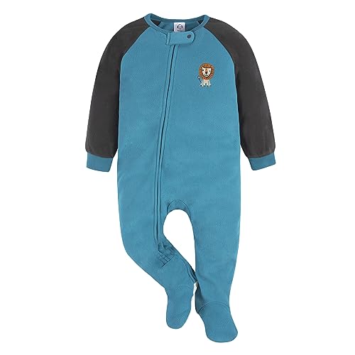 Image of Gerber Baby Boys 2-Pack Flame Resistant Fleece Footed Pajamas