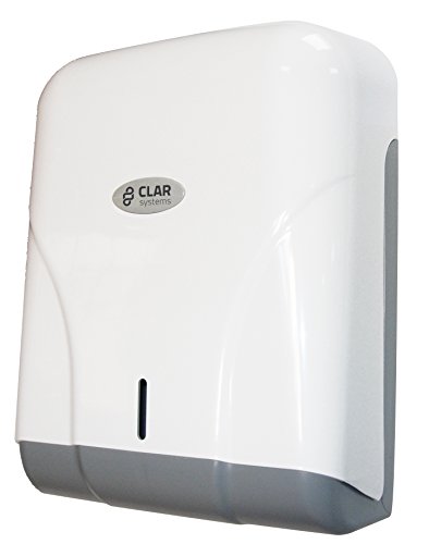 Clar Systems T6500PG Dispensador de Papel Toalla, 600 Toallas, Blanco Cover