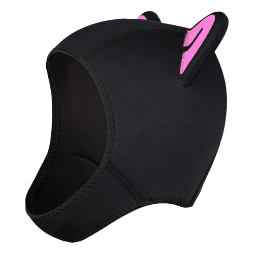 Sombrero de baño a prueba de sol, sombreros de buceo caliente ergonómicos, equipo de buceo multiusos, sombrero de baño para orejas de gato para surf, deportes acuáticos, natación, snorkel