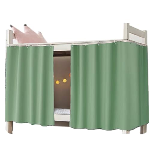 Qubanda Dorm Home Solid Thicken Bunk Blackout Bed Curtains Cloth Bed Canopy Men Women Single Sleeper,2 Panels