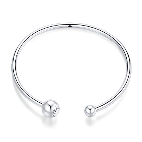 Bracelet extensible simple argent 925 sterling femme luxe