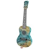 Kinder Gitarre für Anfänger Früherziehung mit Nylon Saiten als Musikinstrument zum Üben Lernen (Green, 46X15.5X6CM)