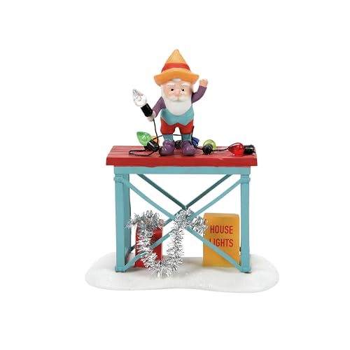 Department 56 North Pole Village Collection Accessories Time to Decorate Elf Figurine- Hand Crafted Painted Porcelain Elves Mini Figurines Christmas Village Houses Accessory Home Decor, 3.6 Inch