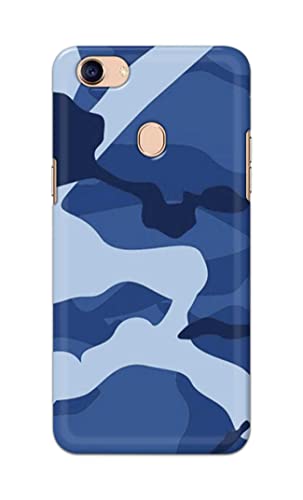Image of Printed Hard Back Cover Case for Oppo F5 | Oppo F5 Youth | Oppo F5 Plus Back Cover (Army Blue Pattern) -702