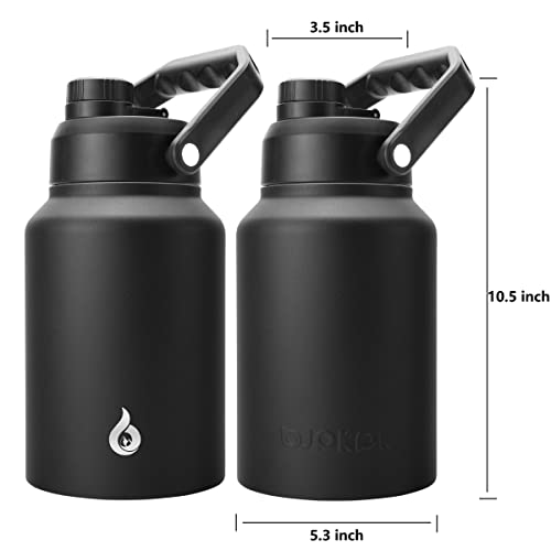 Image of BJPKPK 64oz Insulated Water Bottle, Half Gallon Stainless Steel Water Jug | Vacuum Insulated Jug with Rotating Handle & Spout Lid, BPA-Free Leak-Proof Large Water Bottle for Hiking, Camping & Outdoor