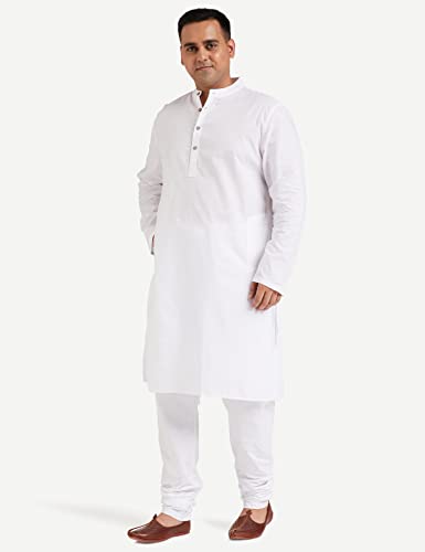 Image of Amazon Brand - Symbol Men's Cotton Solid Long Kurta Pyjama Set (2pcs)