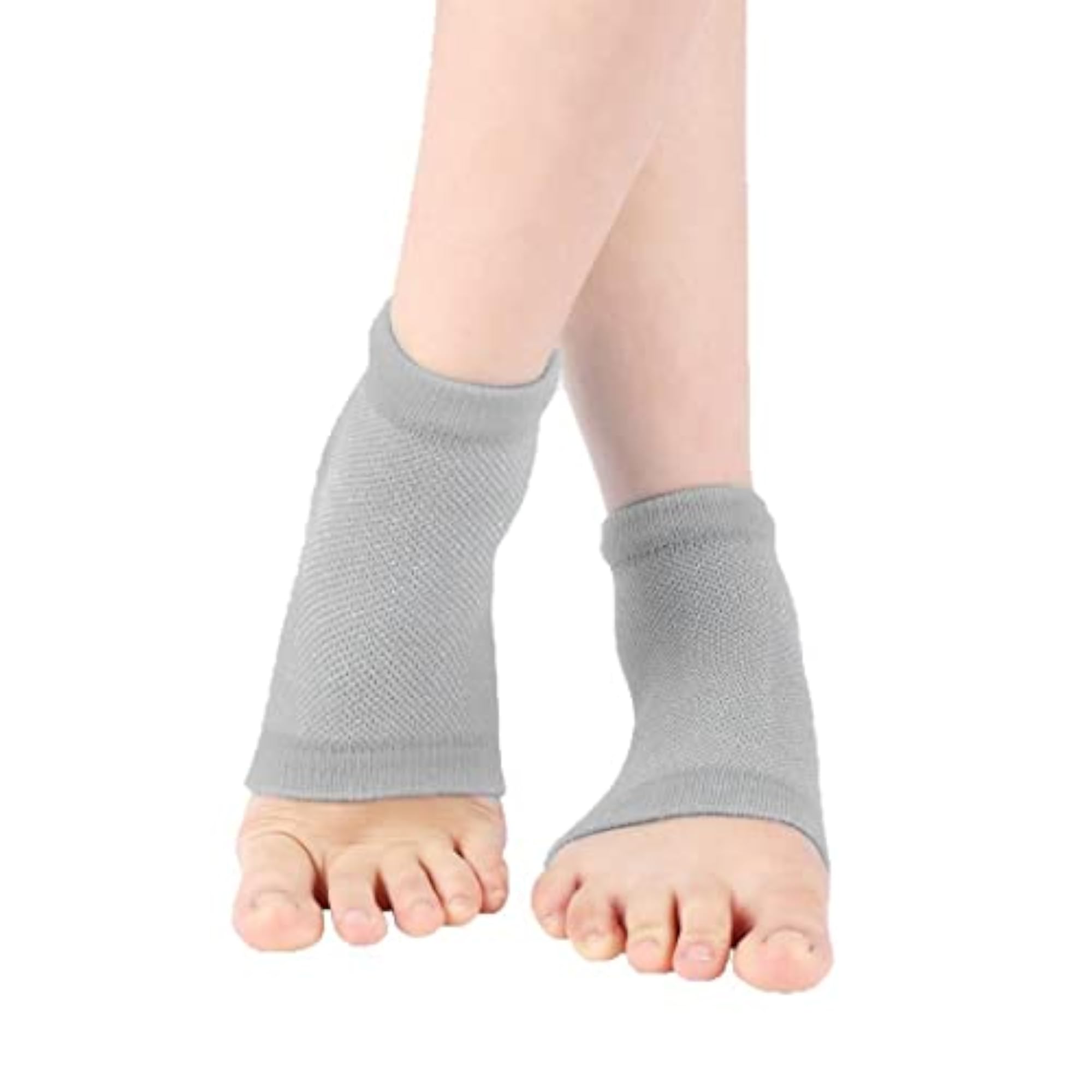 Cotton Moisturising Gel Heel Socks for Cracked Feet, Open Toe