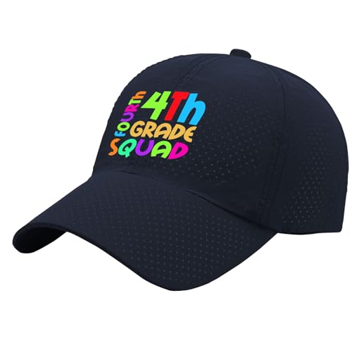 Made in US 4th Grade Squad Back to School Fourth Grade Boys Teacher Golf Hats Mesh Trucker Cap for Summer2