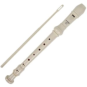 A-Star Soprano/Descant School Recorder, English/Baroque fingering with Fingering Chart, Protective Bag, Cleaning Rod…
