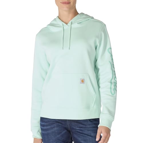 Carhartt Women's Sawyer Script Logo Sweatshirt, Fresh Mint, Large
