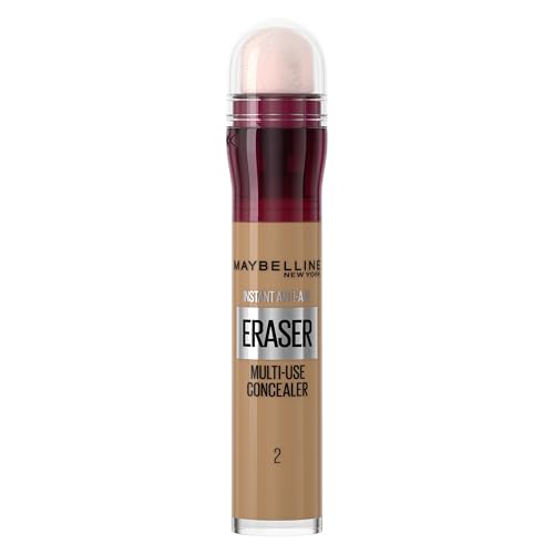 Maybelline Concealer Instant Anti Age Eraser Eye Concealer, Dark Circles and Blemish Concealer, Ultra Blendable Formula 02 Nude