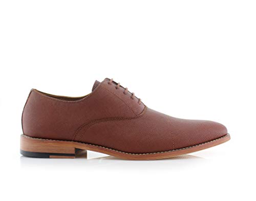 Image of Ferro Aldo Men's Classic Cap Toe Oxford Dress Shoe Collection | Perfect for Formal, Business, and Wedding Attire