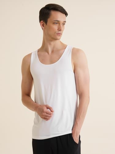 Image of DAMENSCH Neo-Skin Bamboo Blend, Round Neck, Anti-Bacterial, Thermoregulating, Shape Retaining Baniyan for Man, Soft and Sustainable Vest