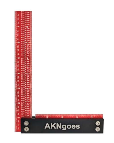 AKNgoes Precision Woodworking Square Ruler for Measuring and Marking, Square