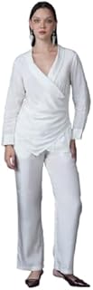 jisora Women's Russian Silk White Co-ord Set-picture-13