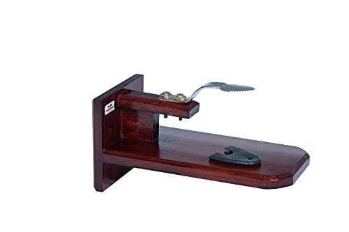 TM Polished Wood Coconut Scraper with Stainless Steel Head for Kitchen Table - Place on Any Kitchen Top - Natural Wood Brown Wood Grater (32" x 14" x 14" x 14"