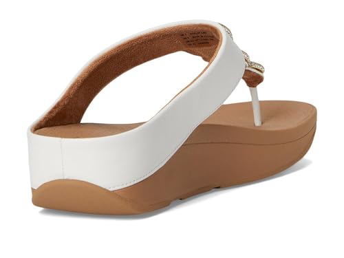 Image of FitFlop Women's Fino Classic Crystal-Chain Leather Toe-Post Sandals