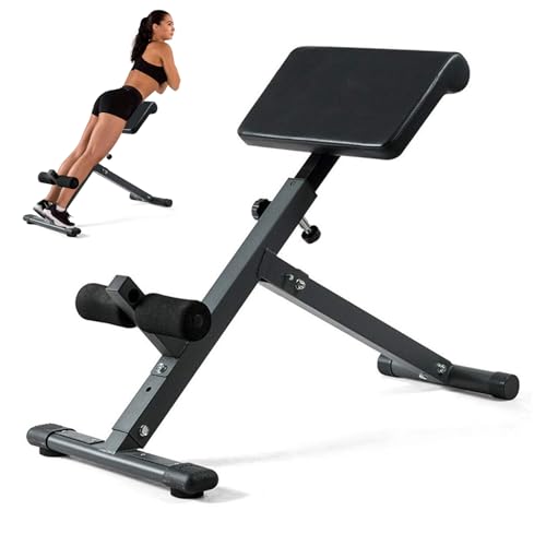 Rückentrainer, Klappbare Hyperextension-Roman Chair, Hyperextensionsbank Rückenverlängerung römischer Stuhl 150 kg, Rückenstrecker für Zuhause, Verstellbares, Oberschenkelmuskulatur und Bauchmuskeln