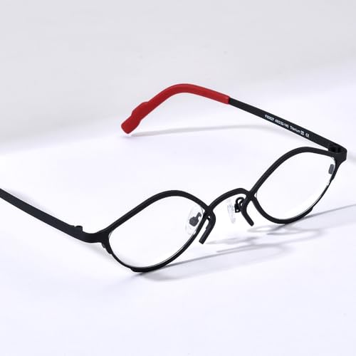 Image of FONEX Colorful Pure Titanium Glasses Frame Women Retro Round Eyeglasses