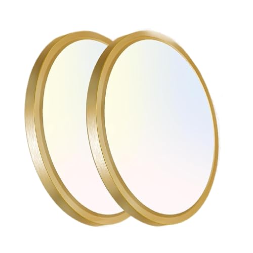 Plafonnier LED mince pour cuisine sombre : lot de 2 lampes or 24W modulables