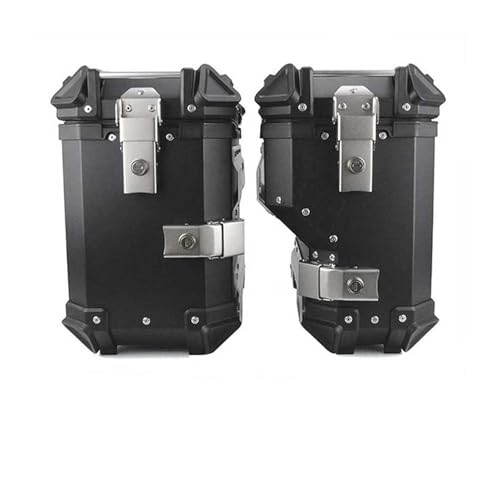 Porte Bagage Moto pour CFMOTO 800MT CF 800 MT Coffre Moto Coffre Latéral Porte-Bagages Cadre Support Casque Arrière Topcase Porte Bagages(38L Side Box Black)