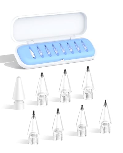 Embouts en fibre de carbone pour Apple Pencil 2 et Pro, lot de 8 pointes XYOFUN contre la glisse